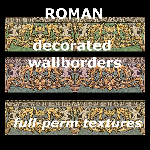 Roman decorated wallborders - textures