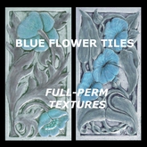 Blue flower tiles - textures