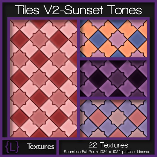{L} Tiles V2-Sunset Tones