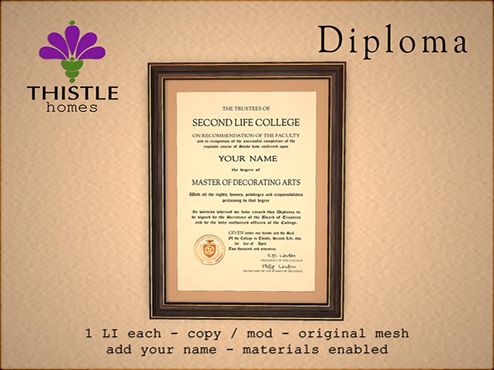 Thistle Diploma Decorating Arts (add me)