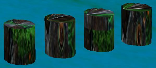 Tiny Prim Outdoor Tree-Stump Decoration