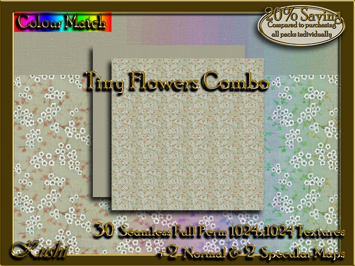 !Kushi! TinyFlowersCOMBO Textures -WEAR TO UNPACK