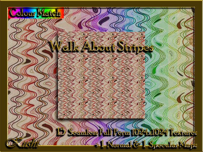!Kushi! WalkAboutStripes Textures -WEAR TO UNPACK