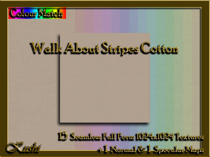 Second Life Marketplace Walk About Stripes Cotton Solids Seamless