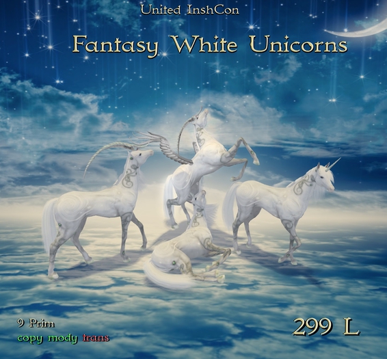 *UI* Fantasy White Unicorns v