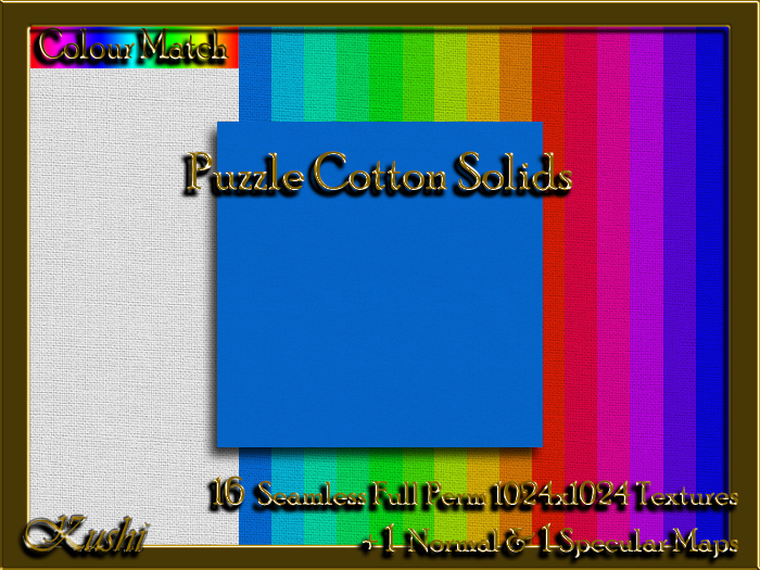 !Kushi! PuzzleCOTTON Textures -WEAR TO UNPACK