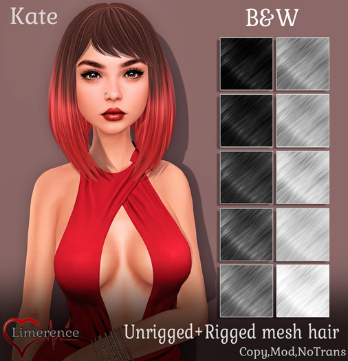 {Limerence} Kate hair-B&W