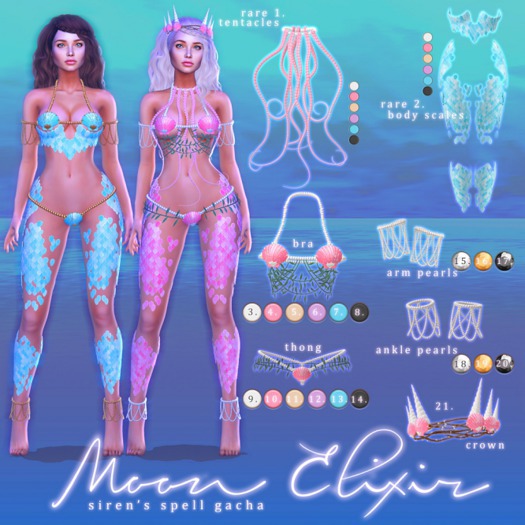 Moon Elixir - Siren's Spell - 16 - Lara - Arm Pearls - Gold