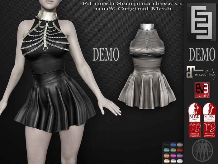 Elven Elder Fit mesh Scorpina dress v1 DEMO