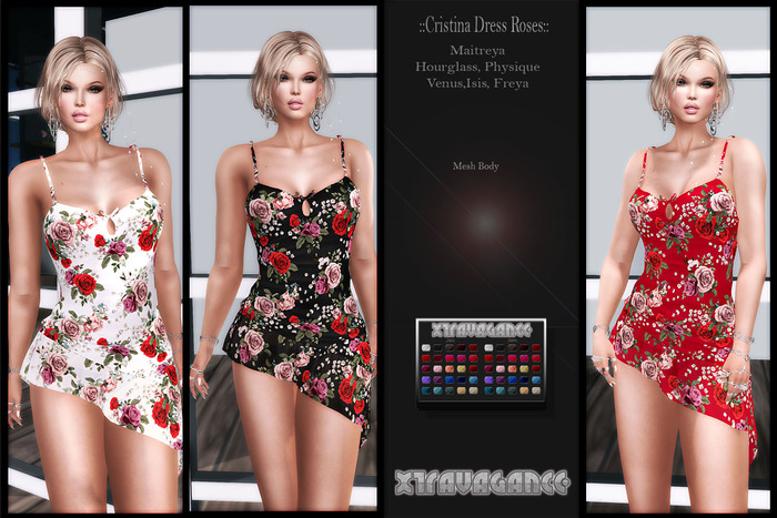 ::XT:: - Cristina Dress Roses DEMO