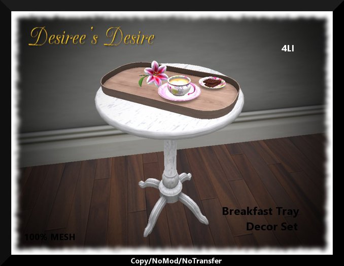 ::::Desiree's Desire:::: Breakfast Tray Decor Set UNPACK