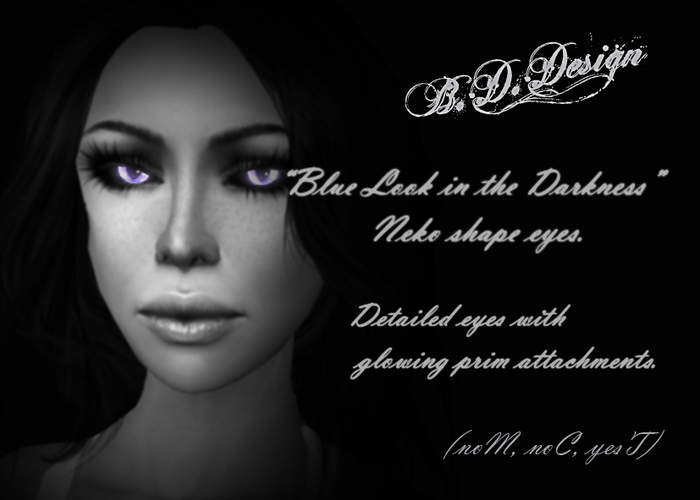 .::B.D.Design::. Blue neko shape eyes
