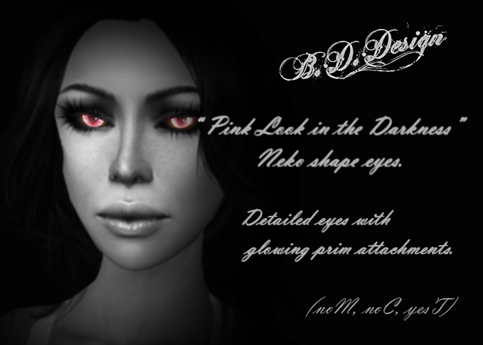 .::B.D.Design::. Pink neko shape eyes