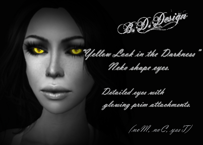 .::B.D.Design::. Yellow neko shape eyes