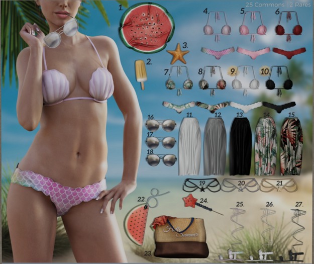#EMPIRE - Beach Day - Bikini - White - RARE