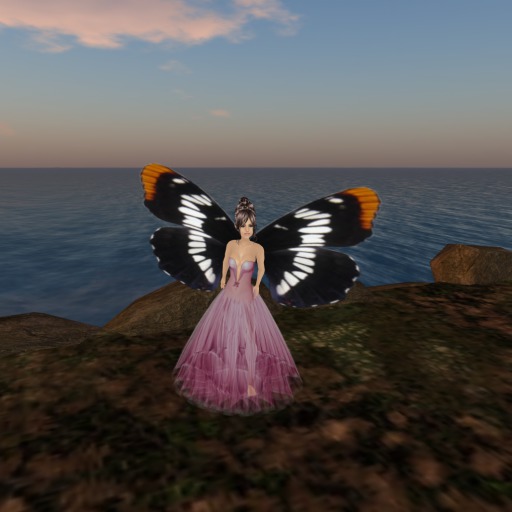 Petite BlackGoldWhite Butterfly Wings V2.0