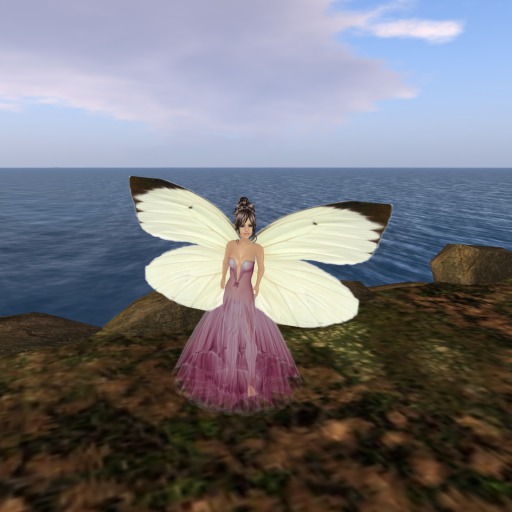 Petite White Blacktip Butterfly Wings V2.0