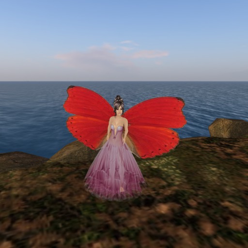 Petite Red Feather Butterfly Wings V2.0