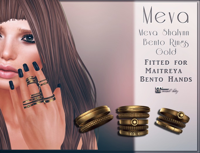 Meva Shalynn Bento Rings Gold Maitreya