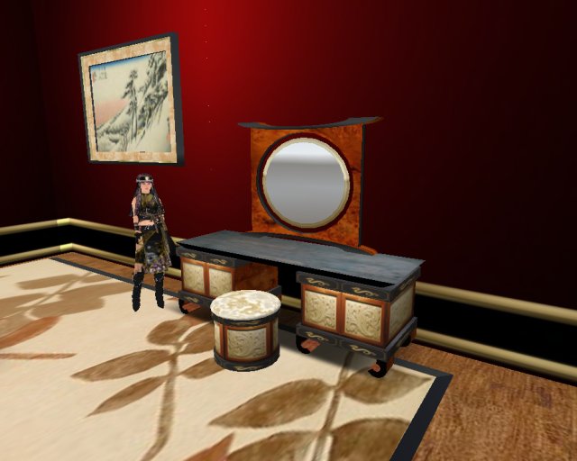 Asian Cherry Vanity Set - White