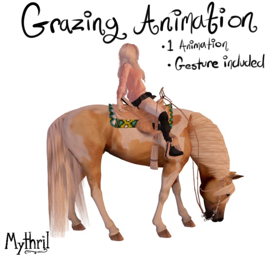 ~Mythril~ WH Riding Horse: Grazing Animation
