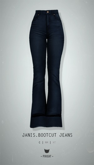 -Pixicat- Janis Bootcut Jeans (DarkBlue)