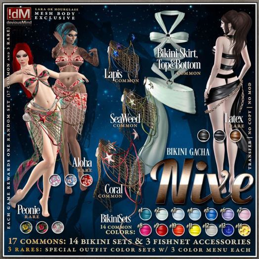 !dM Nixe **ALOHA** FullOutfit (#18 LARA) RARE