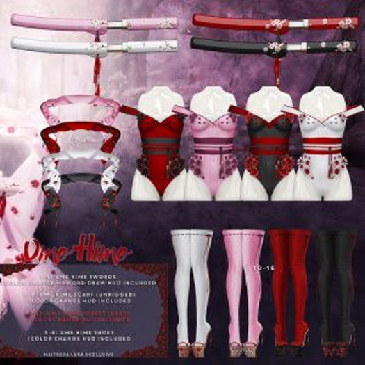 Violent Seduction - Ume Hime Scarf (Red)