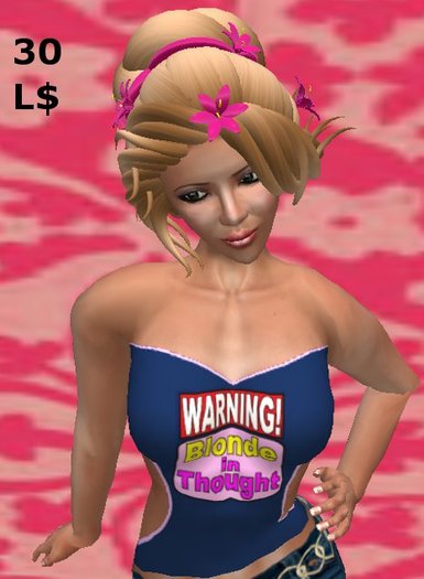 Warning, blonde in thought