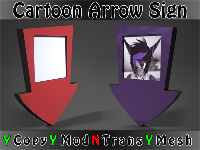 Mesh Cartoon Arrow Sign