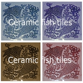 Ceramic fish tiles - textures