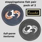 steppingstone Fish pair - pack of 2 (textures)