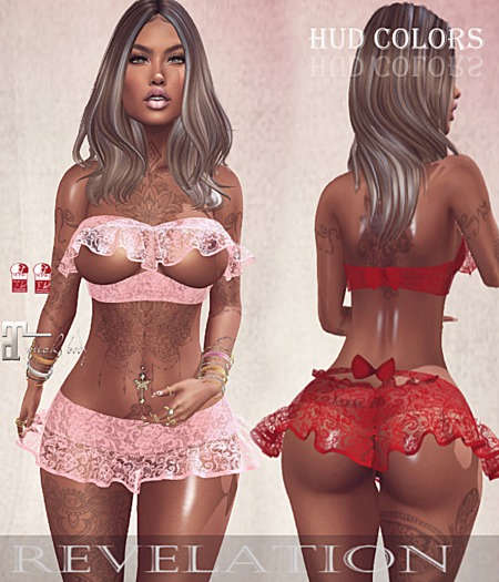 :::Revelation:::  Casey lace Top and skirt