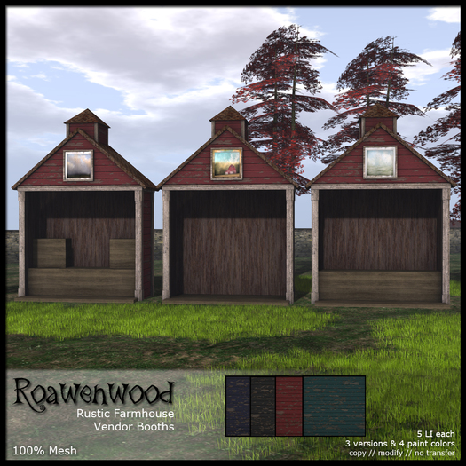 {RW} Rustic Farmhouse Vendor Booths Set