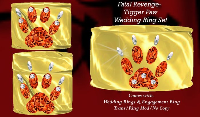 Fatal Revenge- Tigger Paw Wedding Set