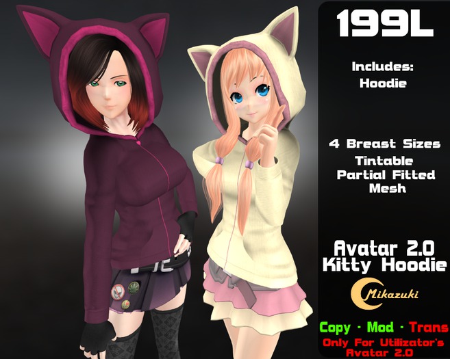 [Mika] Avatar 2.0 Kitty Hoodie