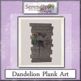 Serendipity Designs -  Dandelion Plank Art [WEAR ME]