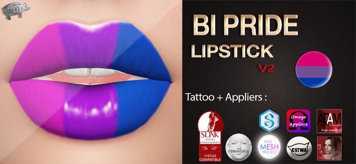 Mad' - Pride Lipstick [BI] [APPLIERS + Tattoo]