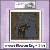 Serendipity Designs - Moose Blossom Area Rug Blue