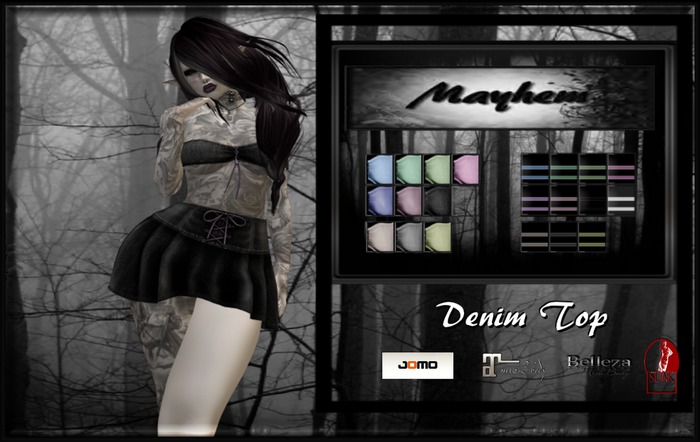 Mayhem String Top Denim