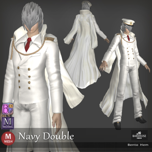 ::: B@R ::: Navy Double (Bento Hem)