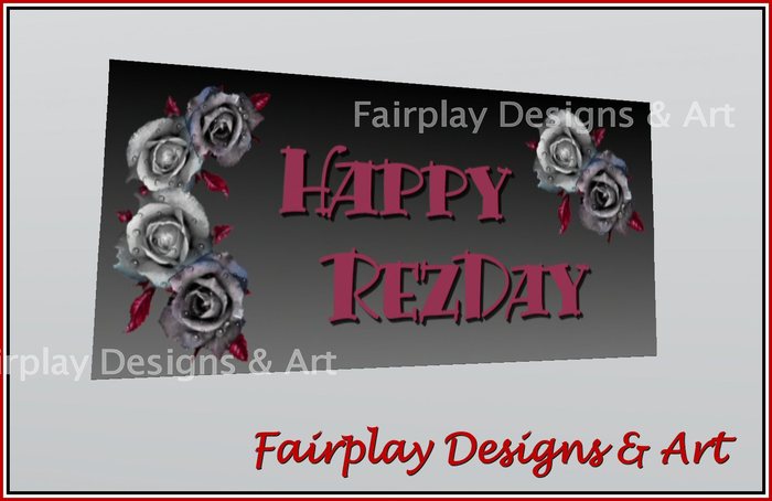 Goth Rose Happy RezDay Banner Windblown RESIZE/TRANSFER