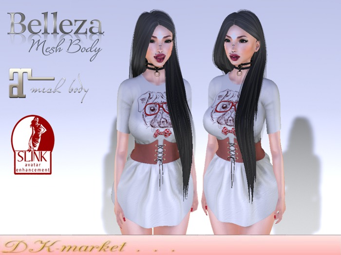 DK:: Belted T-shirt ( HIPSTER PUG) maitreya slink belleza