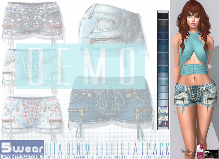 DEMO L&B Swear Dita Denim Shorts