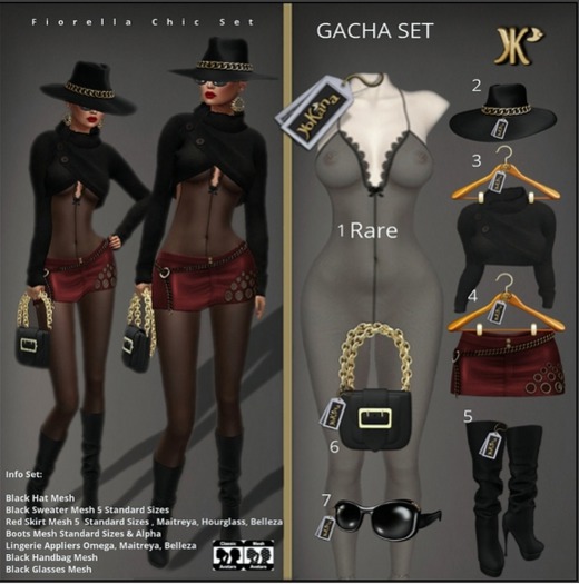 7 - YK Fiorella Glasses Big Black Tacks (Wear & Touch)