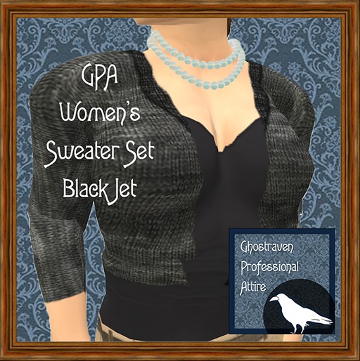 GPA Women's Sweater Set - Black Jet
