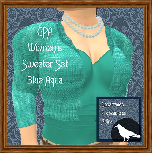 GPA Women's Sweater Set - Blue Aqua