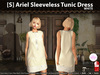 s ariel sleeveless tunic dress white pic