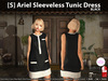 s ariel sleeveless tunic dress black pic