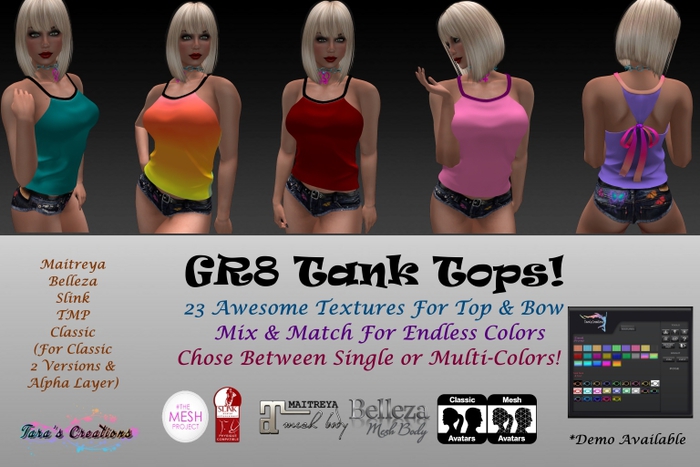Tara's Creations GR8 Tank Tops Model: Main (BOX)